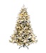 180 cm großer künstlicher Weihnachtsbaum Beflockter Weihnachtsbaum mit 1415 Zweigspitzen 260 warmweiße LED-Lichter Beleuchteter Weihnachtsbaum Weiß + Grün