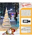 155cm Beleuchteter Kegelbaum Künstlicher Spiralbaum mit 300 warmweißen und 250 kaltweißen LED-Lichtern Beleuchtete Weihnachtsdekoration