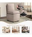Gepolsterter Stuhl mit Lagerung Akzentstuhl mit 2 Kissen Esszimmerstuhl Freizeitstuhl für Arbeitszimmer Schlafzimmer Roll-up