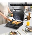 Kontaktgrill Sandwichmaker bis 230 °C Tischgrill 5 Modi Elektrogrill mit LED-Anzeige 4-Stunden-Timer Antihaftbeschichtung Multigrill Partygrill