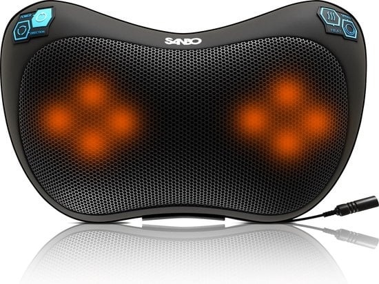 Auto Wireless günstig Kaufen-Sanbo Wireless Massage Cushion WL20 - Schwarz - Massagegeräte - Wärmefunktion mit Infrarot - Für Haus und Auto - Shiatsu - Fitness. Sanbo Wireless Massage Cushion WL20 - Schwarz - Massagegeräte - Wärmefunktion mit Infrarot - F