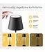 Goliving Tischlampe Wiederaufladbar - Kabellos und dimmbar - Moderne Touch-Lampe - Nachtlampe für das Schlafzimmer - 38 cm - Schwarz