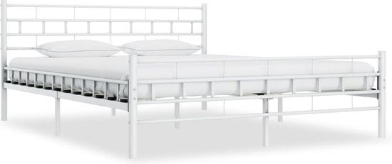 STABILE günstig Kaufen-vidaXL-Bedframe-metaal-wit-200x200-cm. vidaXL-Bedframe-metaal-wit-200x200-cm <![CDATA[Schaffen Sie eine elegante und klassische Atmosphäre in Ihrem Schlafzimmer mit unserem Metallbettgestell! Der Bettrahmen hat eine solide Metallkonstruktion. Der stabile