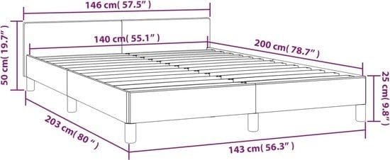 mit Gestell günstig Kaufen-vidaXL-Bettgestell-mit-Kopfteil-Kunstleder-schwarz-140x200-cm. vidaXL-Bettgestell-mit-Kopfteil-Kunstleder-schwarz-140x200-cm <![CDATA[Genießen Sie einen erholsamen Schlaf mit diesem Bettgestell mit Kopfteil! Es ist eine willkommene Ergänzung für jedes 