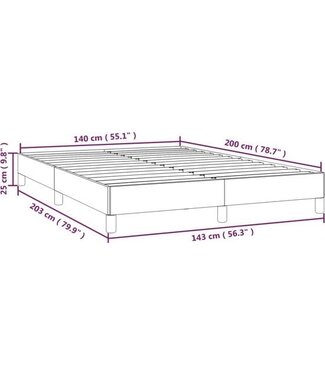 vidaXL vidaXL-Bettgestell-Kunstleder-schwarz-140x200-cm