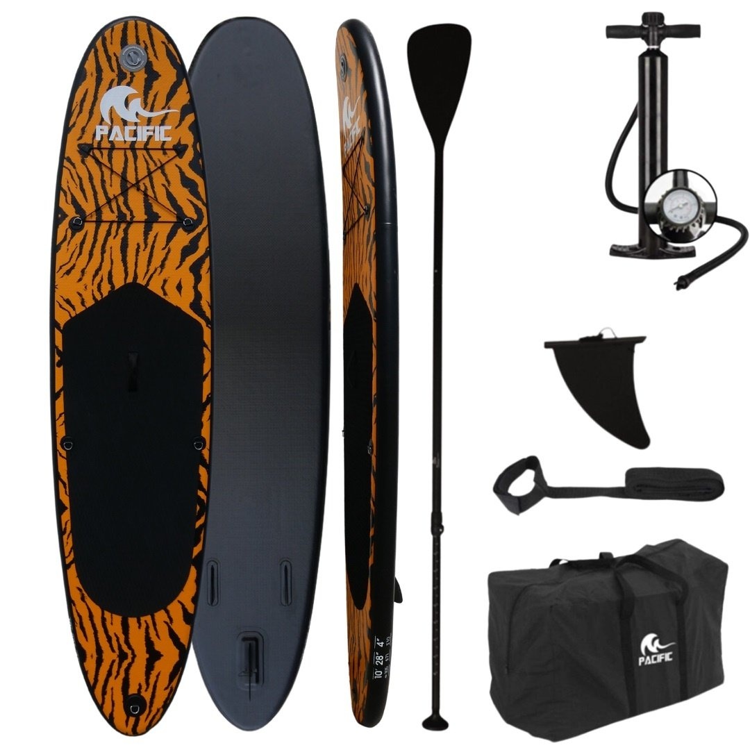 Extra Special günstig Kaufen-Pacific Special Edition Sup Board - Tigerdruck - KOSTENLOSE wasserdichte Handytasche - Extra stabil - 305 cm - 7 Teile - bis zu 100 kg - aufblasbar. Pacific Special Edition Sup Board - Tigerdruck - KOSTENLOSE wasserdichte Handytasche - Extra stabil - 305 