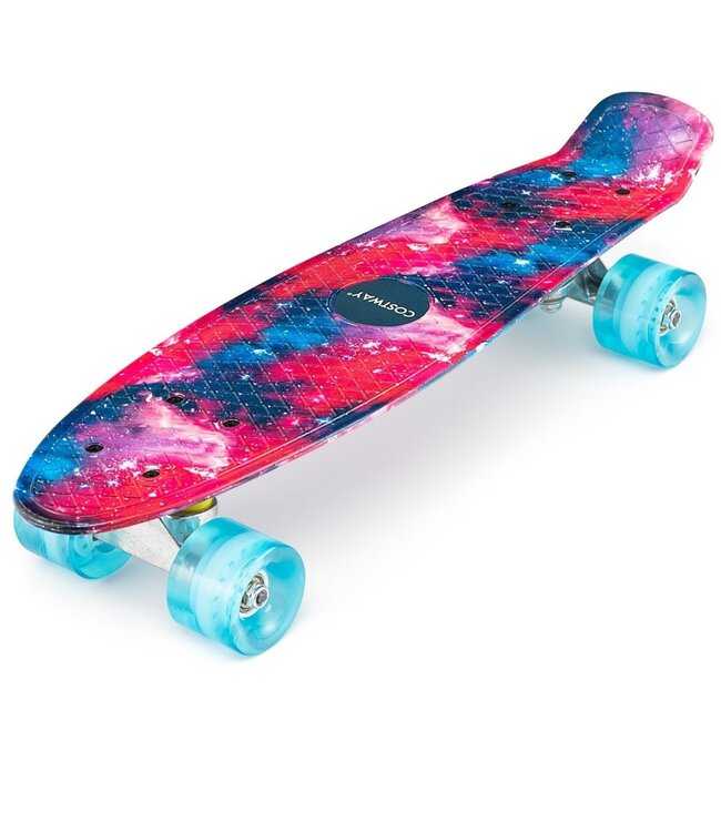 Coast Cruiser Skateboard 56 cm lang Mini-Skateboard mit PU-Rädern rosa