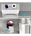 Strex WC-Rollenhalter mit Ablage - Schwarz - Selbstklebend / Bohren / Kein Bohren - WC-Rollenhalter - Toilettenpapierhalter