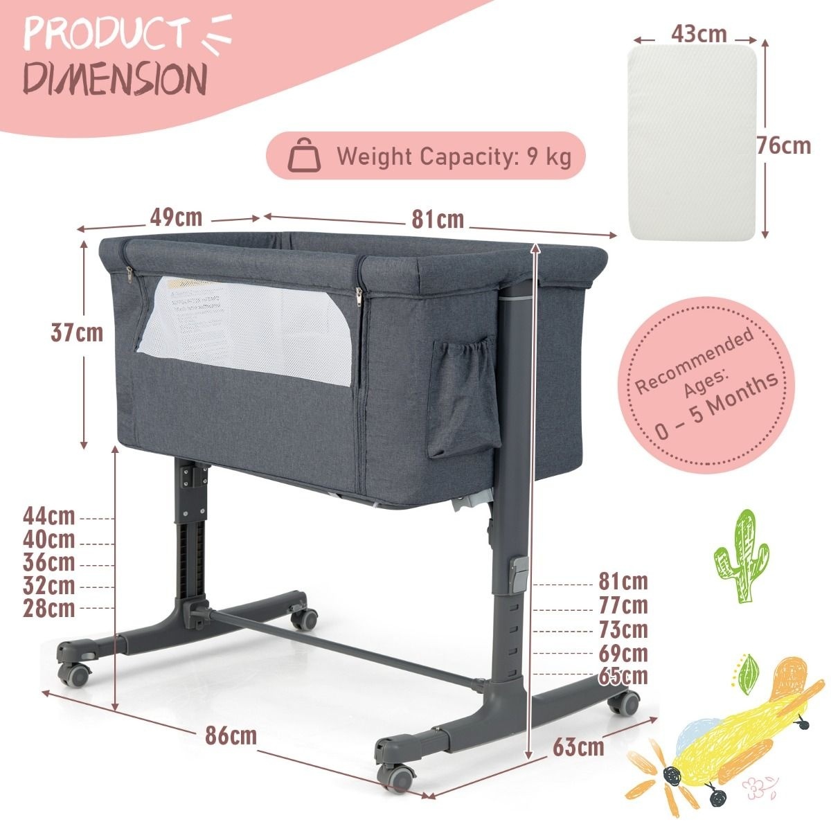 werden durch günstig Kaufen-Coast Babywiege - 5 Positionen - Max. 9 kg - Grau. Coast Babywiege - 5 Positionen - Max. 9 kg - Grau <![CDATA[Dieses Beistellbett kann nicht nur als Seitenschläfer, sondern auch als normaler Babykorb oder Wiege verwendet werden. Durch die 5-stufige Höhe