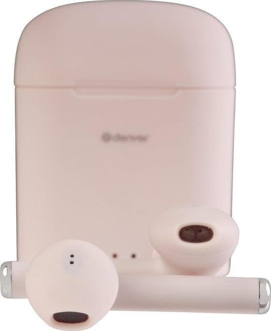 Smartwatch,Bluetooth günstig Kaufen-Denver TWE-46 - Ohrhörer - Drahtlos - Drahtlose Ohrhörer - Bluetooth - mit Ladebox - Freisprecheinrichtung - Sport - Headset - In-Ear - Bluetooth 5.0 - Pink. Denver TWE-46 - Ohrhörer - Drahtlos - Drahtlose Ohrhörer - Bluetooth - mit La
