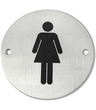 Lowander Lowander Edelstahl-Türschild Toilette - Damen