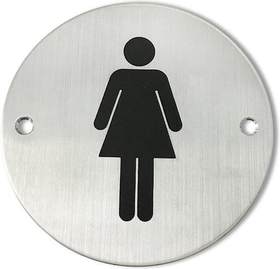 Uni T günstig Kaufen-Lowander Edelstahl-Türschild Toilette - Damen. Lowander Edelstahl-Türschild Toilette - Damen <![CDATA[Dieses Lowander-Türschild für eine Toilette, ein Badezimmer oder einen Waschraum zeigt auf universelle Weise an, dass es sich um eine Damento