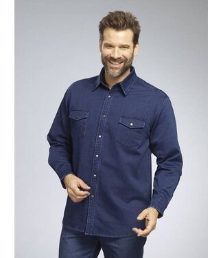 Merkloos BEN BRIX Denim Hemd, Farbe jeansblau, Größe 3XL