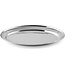 Tablett oval silber Edelstahl 20cm