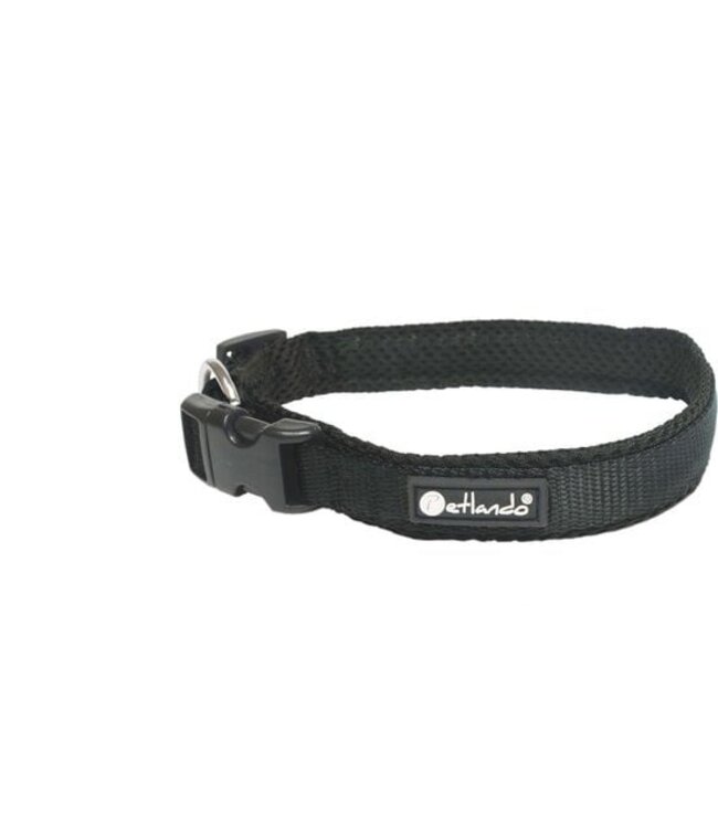 Hundehalsband Petlando Mesh Collar XXS Schwarz 30-35cm