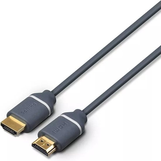 Kabel günstig Kaufen-Philips HMDI-Kabel SWV5610G - 1,5 M - HDMI zu HDMI - 4K und UHD 2160p - Grau. Philips HMDI-Kabel SWV5610G - 1,5 M - HDMI zu HDMI - 4K und UHD 2160p - Grau <![CDATA[Dieses HDMI-Kabel von Philips ist 1,5 Meter lang und unterstützt 4K und UHD 2160p. Damit k