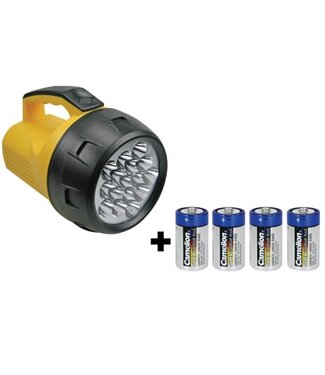 Perel Leistungsstarke Led-Taschenlampe - 16 Leds - 4 X D-Batterie