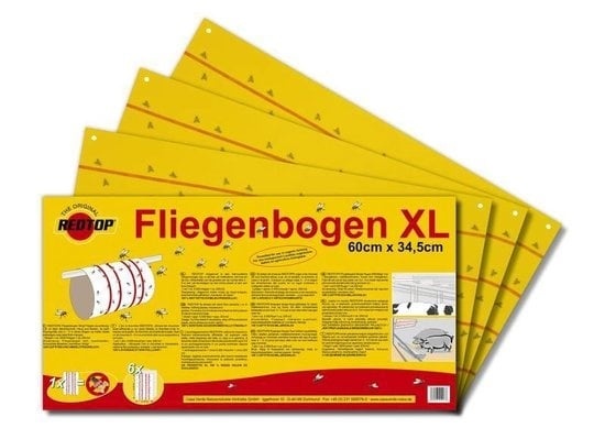 4260091920076 - Redtop Fliegenbogen 31091 Klebefolie Lockstoff Fliegenfalle (L x B) 600 mm x 345 mm Gelb 6 St 4260091920076 - Redtop Fliegenbogen 31091 Klebefolie Lockstoff Fliegenfalle (L x B) 600 mm x 345 mm Gelb 6 St