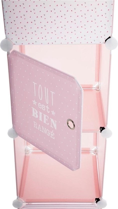 3560238909836 - Atmosphera Pink Aufbewahrungsschrank mit 4 Fächern 3560238909836 - Atmosphera Pink Aufbewahrungsschrank mit 4 Fächern