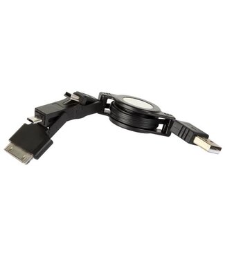 Generic Usb zu Mini Usb + Micro Usb + Ipad/Ipod - Selbstaufrollend