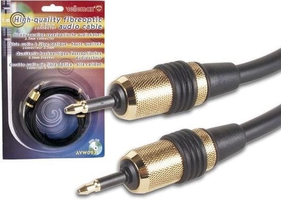 Kappe mit günstig Kaufen-Glasfaserkabel, 2 X 3.5Mm optische Stecker, 1M. Glasfaserkabel, 2 X 3.5Mm optische Stecker, 1M <![CDATA[Merkmale: * Glasfaserkabel zur Datenübertragung - Spitzenqualität * ausgestattet mit robusten Toslink-Steckern mit SchutzkappenTechnische Daten: * 2 