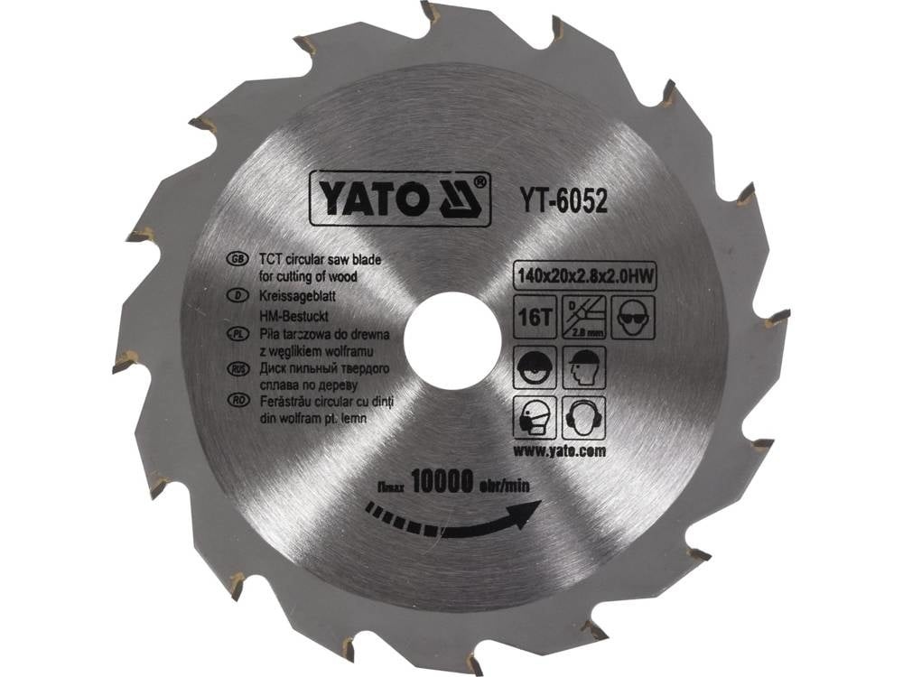 Messe 2  günstig Kaufen-YATO Kreissägeblatt Ø140 mm - 16T - Innendurchmesser 20 mm. YATO Kreissägeblatt Ø140 mm - 16T - Innendurchmesser 20 mm <![CDATA[Dieses Widia (Wolframkarbid) Yato-Sägeblatt ist für Quer-, Längs- und Winkelschnitte geeignet. Sie könn