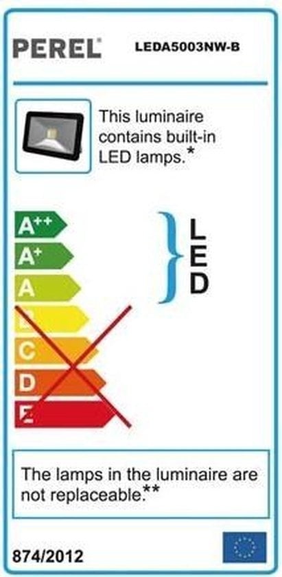 5410329665500 - Design Led-Flutlicht - 30 W Neutralweiß - Schwarz 5410329665500 - Design Led-Flutlicht - 30 W Neutralweiß - Schwarz