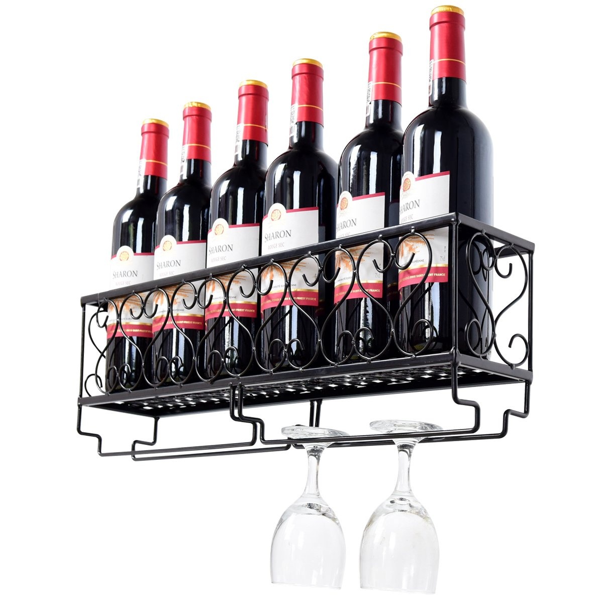 xF6;nnen günstig Kaufen-Eisenwand Weinregal Glashalter Weinflaschenhalter. Eisenwand Weinregal Glashalter Weinflaschenhalter <![CDATA[Dieser stilvolle Weinflaschenhalter ist Platzwunder und Blickfang zugleich. Ordnen Sie Ihrem Lieblingswein zu. Unten können Sie Weingläser kopf