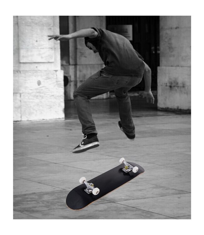 Küste Skateboard Komplettboard Funboard Minicruiser Woodboard Longboard 20x79cm Schwarz
