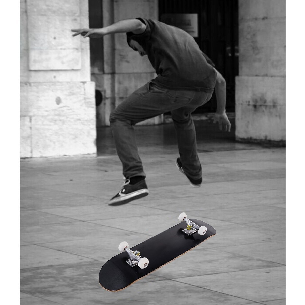 Longboard/Skateboard günstig Kaufen-Küste Skateboard Komplettboard Funboard Minicruiser Woodboard Longboard 20x79cm Schwarz. Küste Skateboard Komplettboard Funboard Minicruiser Woodboard Longboard 20x79cm Schwarz <![CDATA[Speed, Dynamik und cooles Design - das ist Fahrspaß pur! D