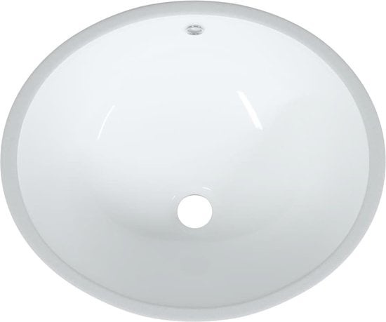 8720845862800 - vidaXL Spülbecken-oval-47x39x21-cm-keramik-weiß