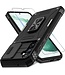 Podec Case passend für Samsung Galaxy A54 Black Phone Case - Anti-Shock Case Cover Hybrid Armor Case mit Kickstand Ring mit Displayschutzfolie