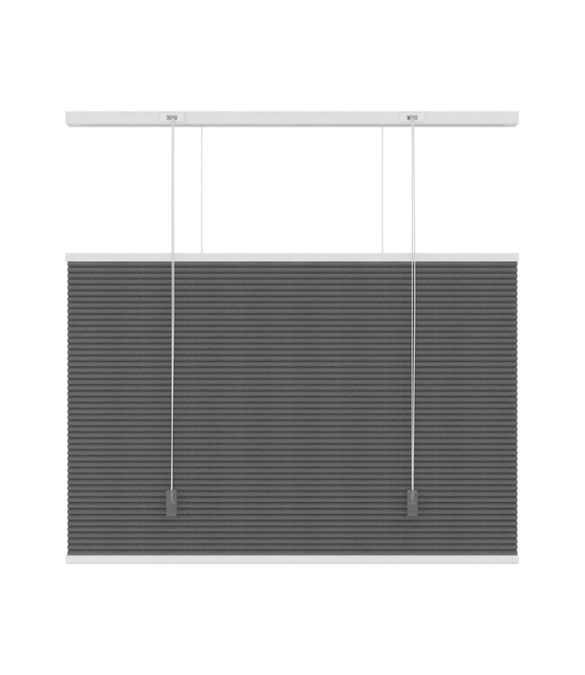 GAMMA Plissee-Vorhang - Transluzent - Anthrazit - B160 x H180 cm