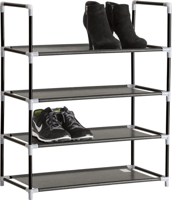 4260490480041 - Tectake - Metall-Schuhregal 4 Ebenen max 12 Paar Schuhe -402104 4260490480041 - Tectake - Metall-Schuhregal 4 Ebenen max 12 Paar Schuhe -402104