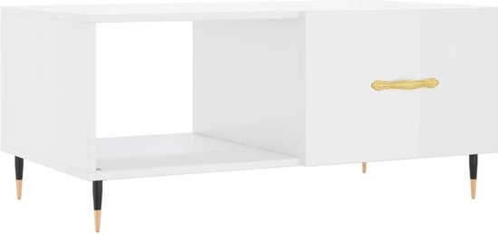Wohnzimmer mit günstig Kaufen-vidaXL Couchtisch-90x50x40-cm-bearbeitetes-Holz-Hochglanz-weiß. vidaXL Couchtisch-90x50x40-cm-bearbeitetes-Holz-Hochglanz-weiß <![CDATA[Verleihen Sie Ihrem Wohnzimmer mit diesem trendigen Couchtisch einen Hauch von Eleganz. * Langlebiges Materia