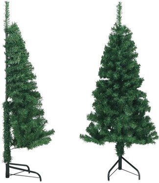 vidaXL vidaXL-Künstlicher Weihnachtsbaum-Ecke-150-cm-PVC-grün