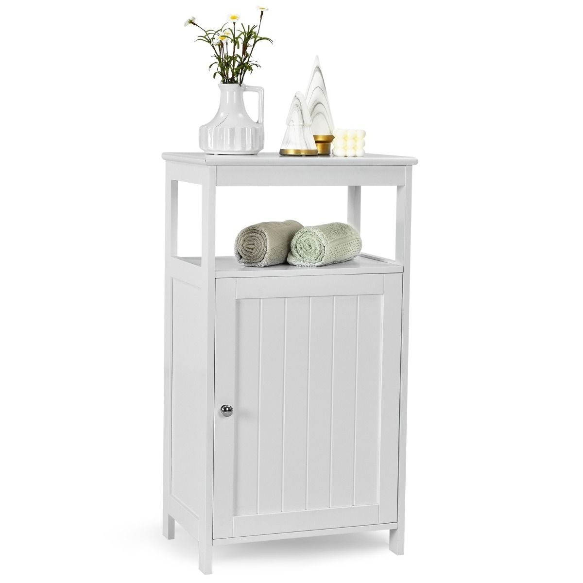 0794094542910 - Badezimmerschrank - Mit Stauraum - 45 x 30 x 81 cm - Weiß 0794094542910 - Badezimmerschrank - Mit Stauraum - 45 x 30 x 81 cm - Weiß