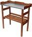 Tontisch mit verzinkter Arbeitsplatte - 78 x 38 x 86 cm - Kiefer massiv Braun