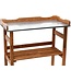 Tontisch mit verzinkter Arbeitsplatte - 78 x 38 x 86 cm - Kiefer massiv Braun