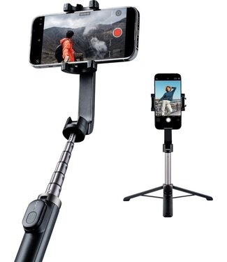 Shiftcam ShiftCam TravelPod Selfie-Selfie-Stick und Stativ - 360° schwenkbar - 3 Höhenstufen - Bluetooth-Fernbedienung - schwarz