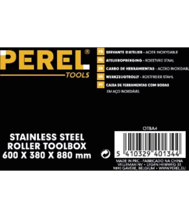 BWare Perel Werkzeugwagen, 3teilig, stapelbar, Edelstahl, mit