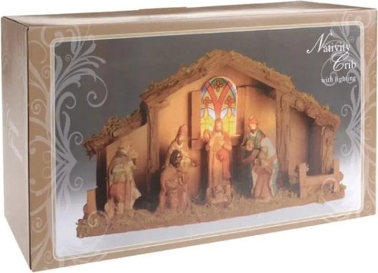 8711295463310 - Allgemeine Weihnachtskrippe mit Lichtern - Batteriebetrieben - 39 x 15 x 225 cm 8711295463310 - Allgemeine Weihnachtskrippe mit Lichtern - Batteriebetrieben - 39 x 15 x 225 cm