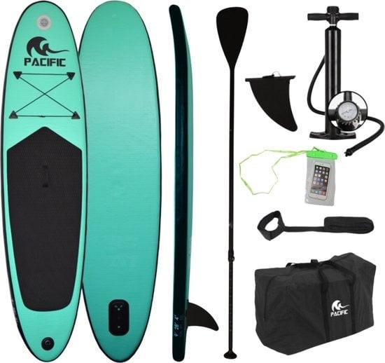 BOARD günstig Kaufen-Pacific Ocean Green Sup Board - Special Edition - 285 cm - 6 Stück - Grün - Mit wasserdichter Handytasche. Pacific Ocean Green Sup Board - Special Edition - 285 cm - 6 Stück - Grün - Mit wasserdichter Handytasche <![CDATA[Das Pacific S