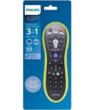 Philips PHILIPS - Universal-Fernbedienung - SRP3013/10 - 3-in-1 - Lernfunktion - Umfangreiche IR-Code-Bibliothek - Smart TV