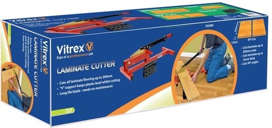5011204607235 - VITREX Laminatschneider - 200MM - Alle Arten von Laminat - 90-Grad-Drehung 5011204607235 - VITREX Laminatschneider - 200MM - Alle Arten von Laminat - 90-Grad-Drehung