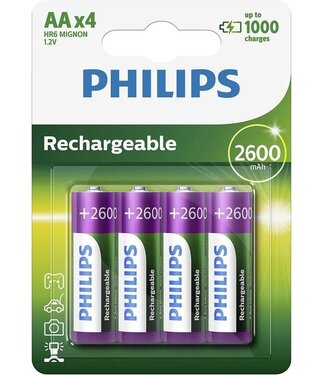 Philips Wiederaufladbare Philips AA-Batterien