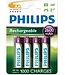 Wiederaufladbare Philips AA-Batterien
