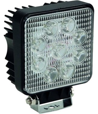 Perel Perel LED-Fluter, 27 W, 1800 lm, 4250°K, neutralweiß, für Innen- und Außenbereich, Montagebügel Edelstahl, Aluminium, schwarz