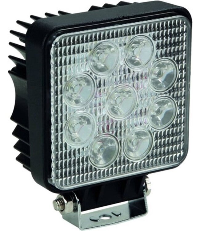 Perel LED-Fluter, 27 W, 1800 lm, 4250°K, neutralweiß, für Innen- und Außenbereich, Montagebügel Edelstahl, Aluminium, schwarz