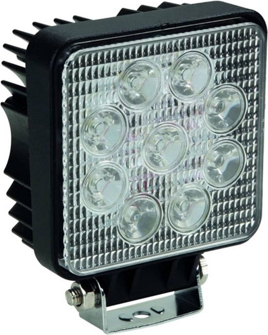 XF 7  günstig Kaufen-Perel LED-Fluter, 27 W, 1800 lm, 4250°K, neutralweiß, für Innen- und Außenbereich, Montagebügel Edelstahl, Aluminium, schwarz. Perel LED-Fluter, 27 W, 1800 lm, 4250°K, neutralweiß, für Innen- und Außenbereich, 
